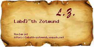 Labáth Zotmund névjegykártya